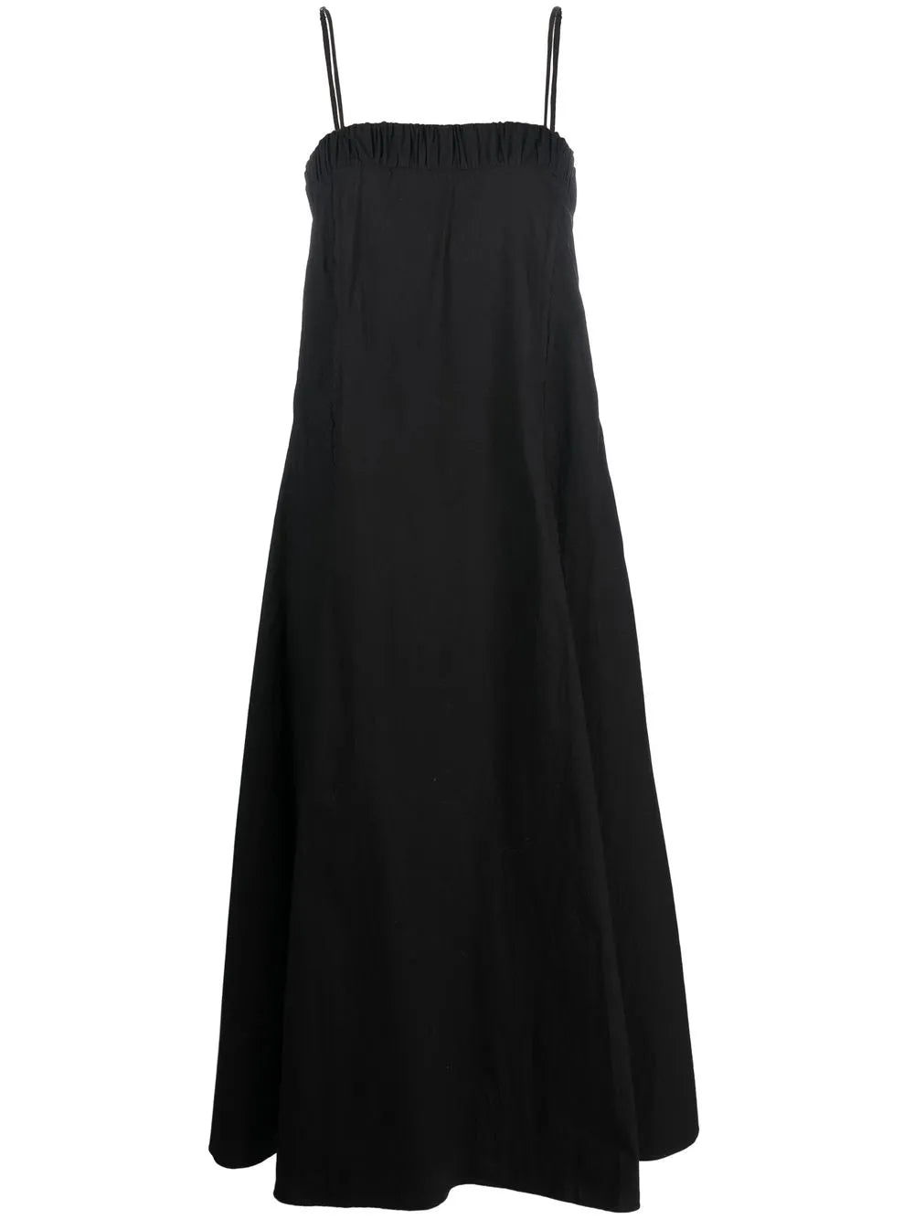 Gathered-Detail Cotton Maxi Dress