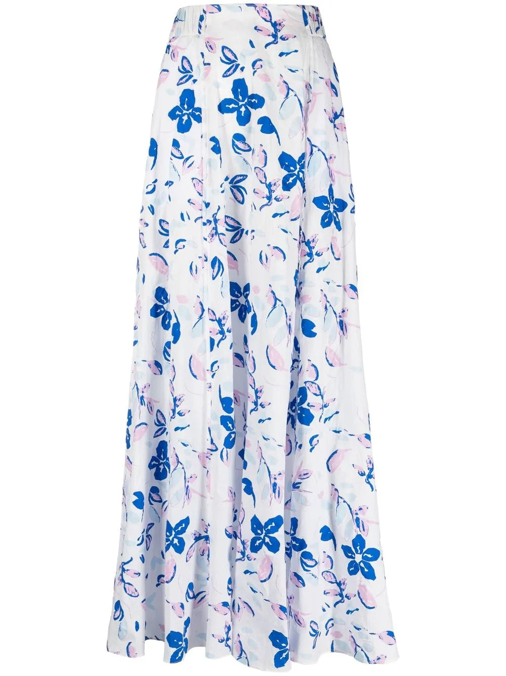 Floral-Print Seersucker Maxi Skirt