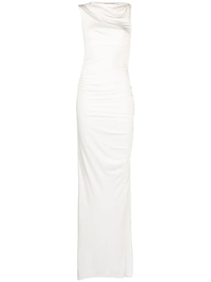 Gesbine Twist-Detail Asymmetric Gown