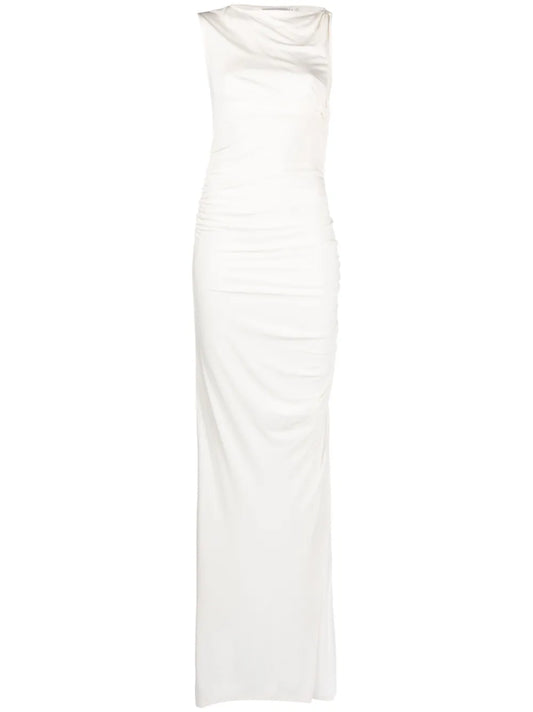 Gesbine Twist-Detail Asymmetric Gown