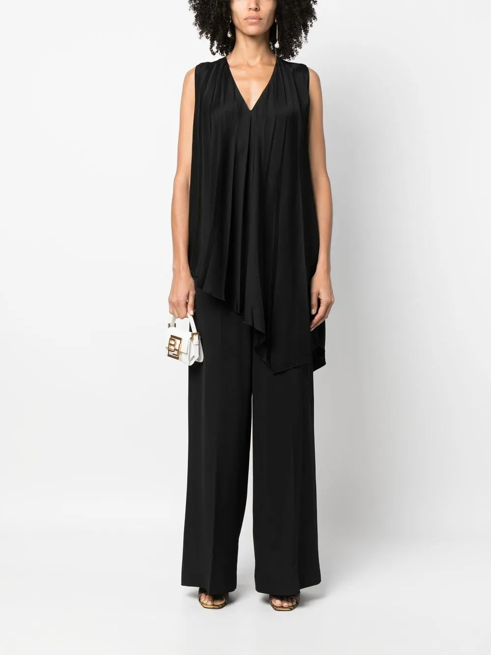 Asymmetric Pleated Vest