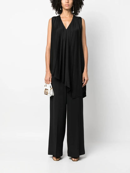 Asymmetric Pleated Vest