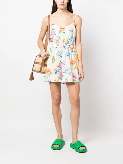 Floral-Print Sleeveless Mini Dress