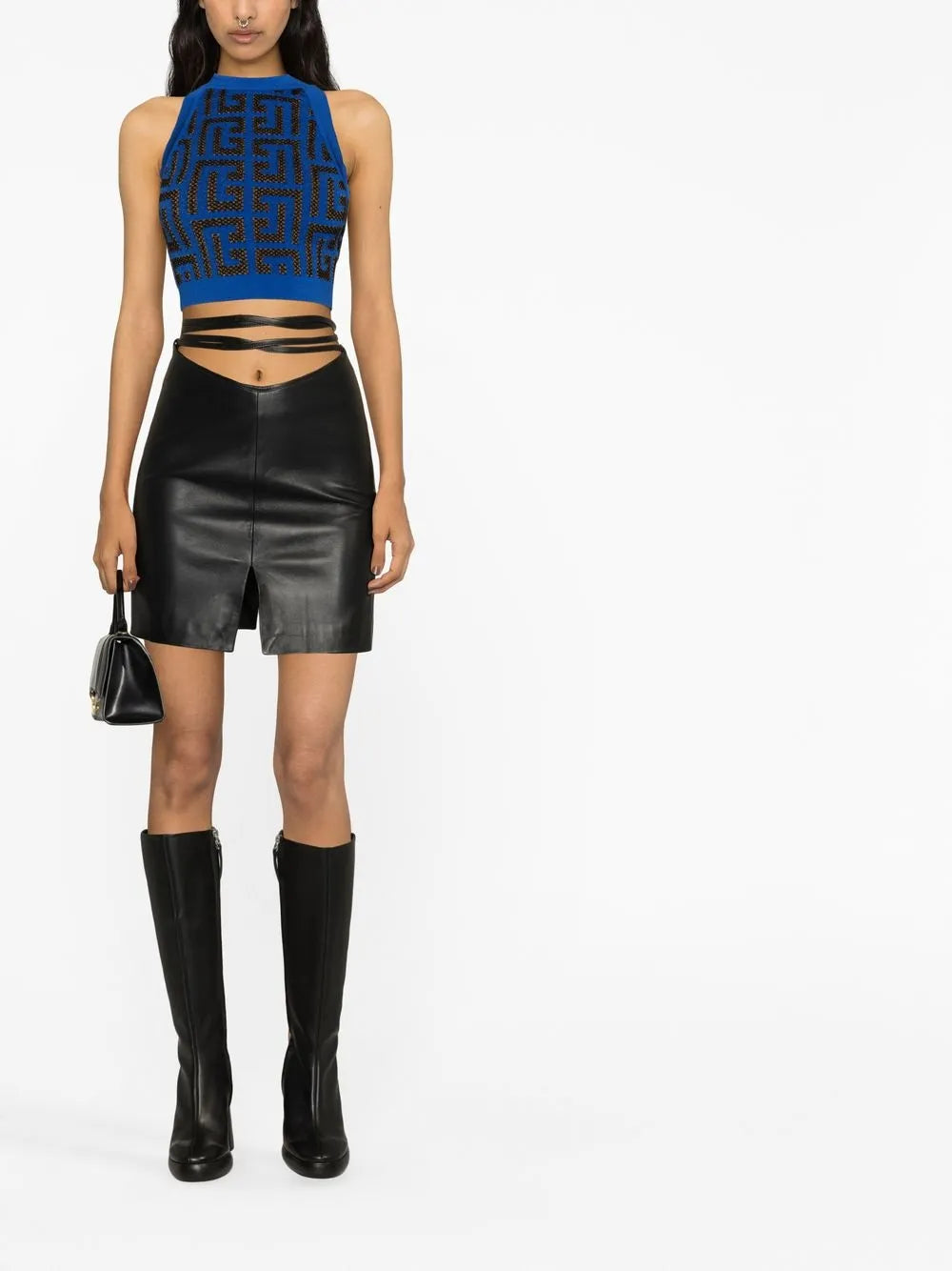 Monogram Knit Crop Top