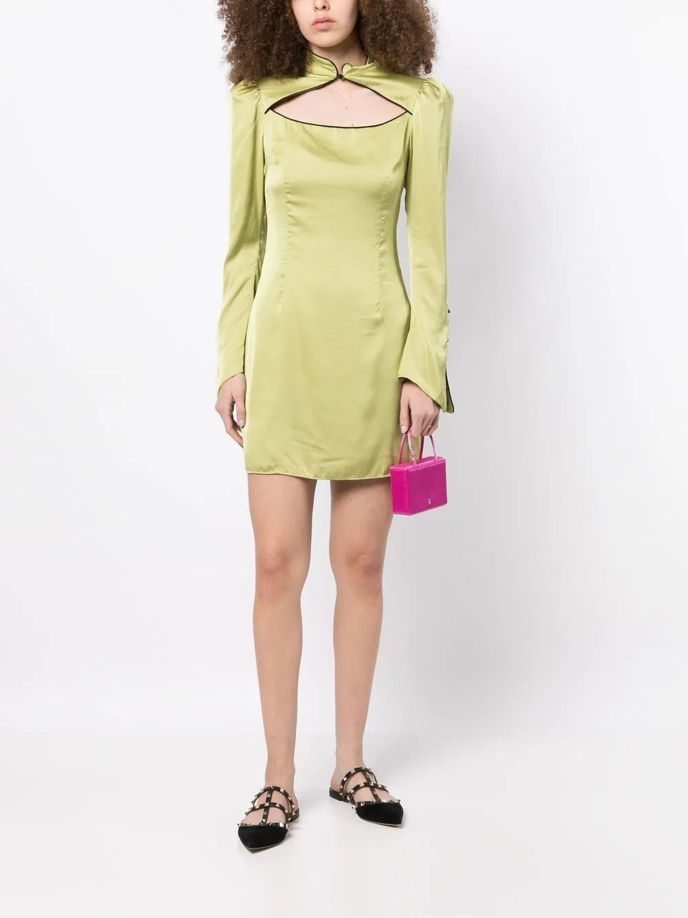 Vinyl Cut-Out Mini Dress