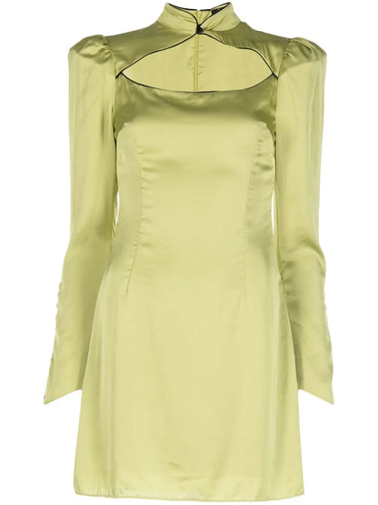 Vinyl Cut-Out Mini Dress