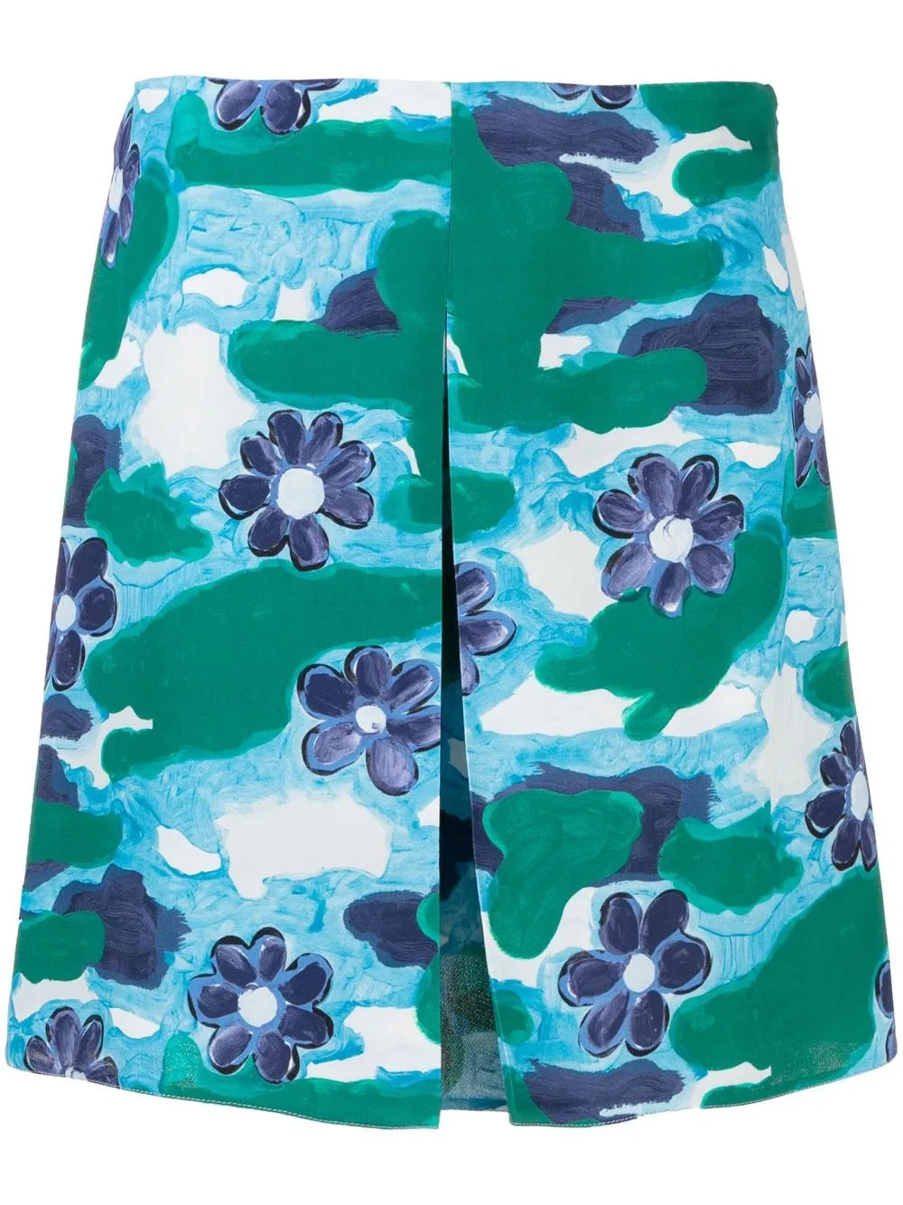 Floral-Print Mini Skirt