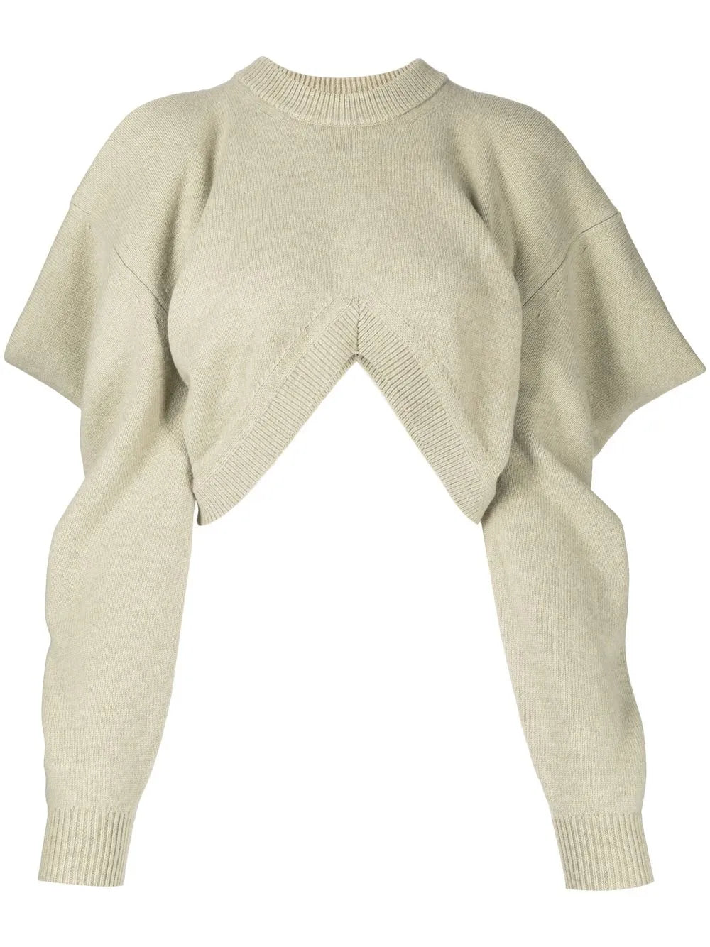 Draped-Sleeve Knit Jumper