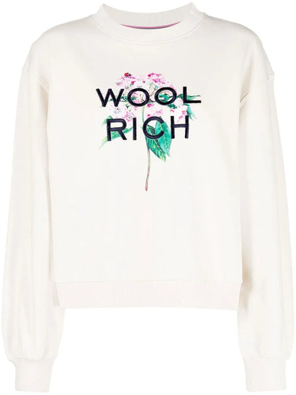 Floral Logo-Embroidered Sweatshirt
