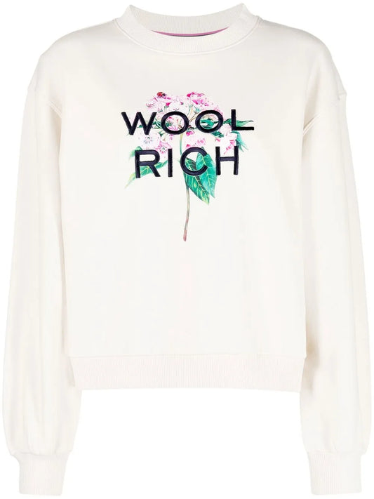 Floral Logo-Embroidered Sweatshirt