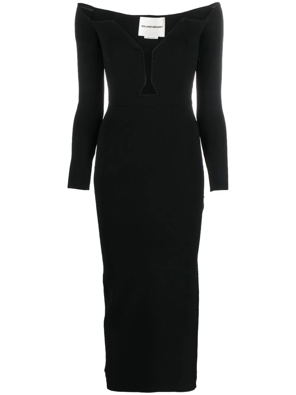 V-Neck Long-Sleeved Maxi Dress