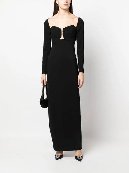 Long-Sleeved Maxi Dress