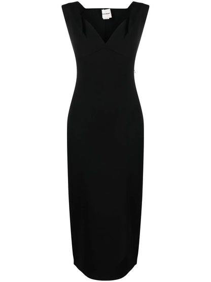 Sweetheart-Neck Midi Dress