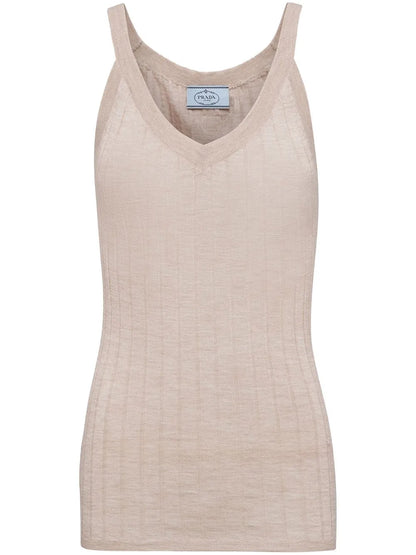 Ribbed Cashmere Tank Top