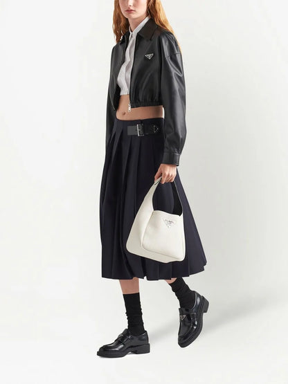 Cropped Leather Jacket