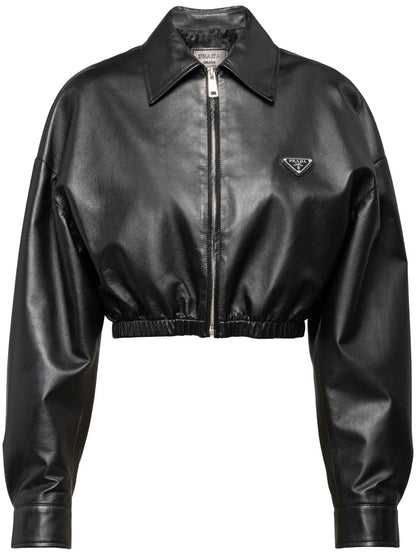 Cropped Leather Jacket