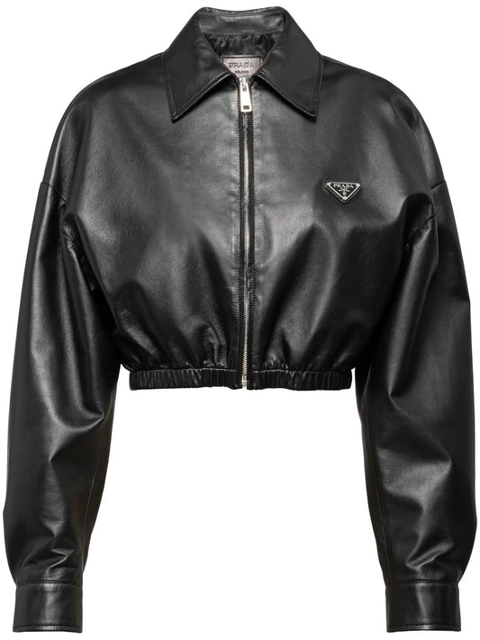 Cropped Leather Jacket