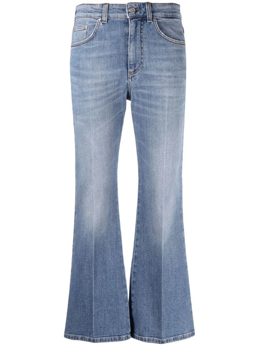 High-Waisted Flared Jeans