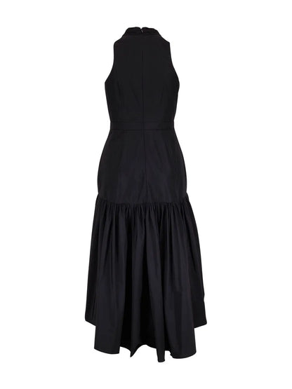 Crossover-Detail Midi Dress