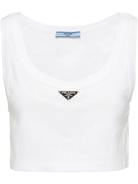Triangle-Logo Crop Top