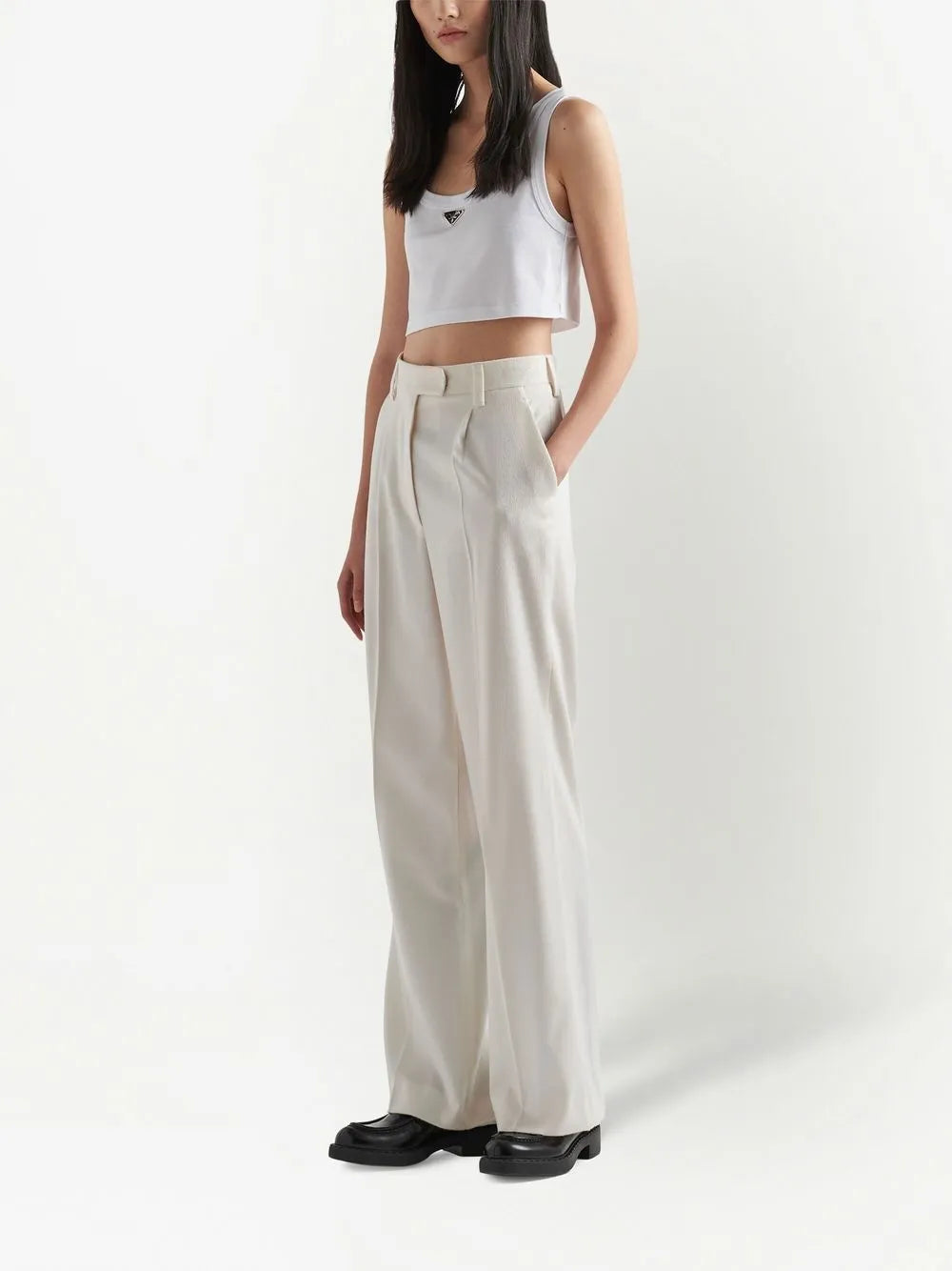 Triangle-Logo Crop Top