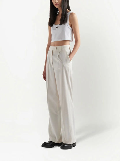 Triangle-Logo Crop Top