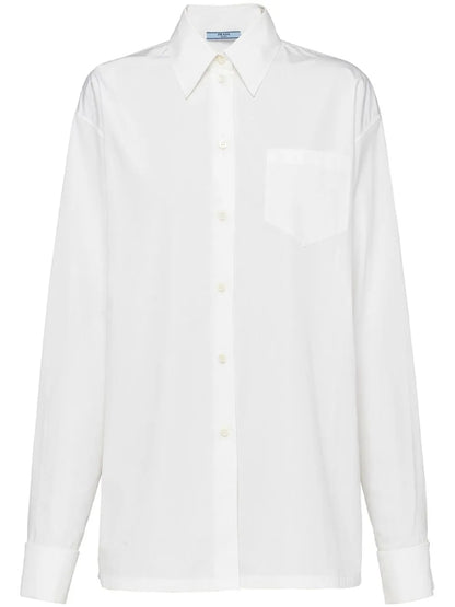 Triangle-Logo Poplin Shirt