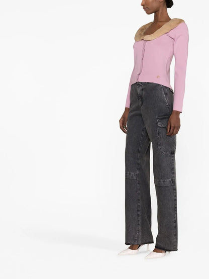 Faux-Shearling Cardigan