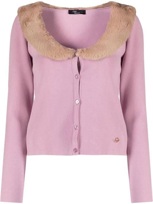 Faux-Shearling Cardigan