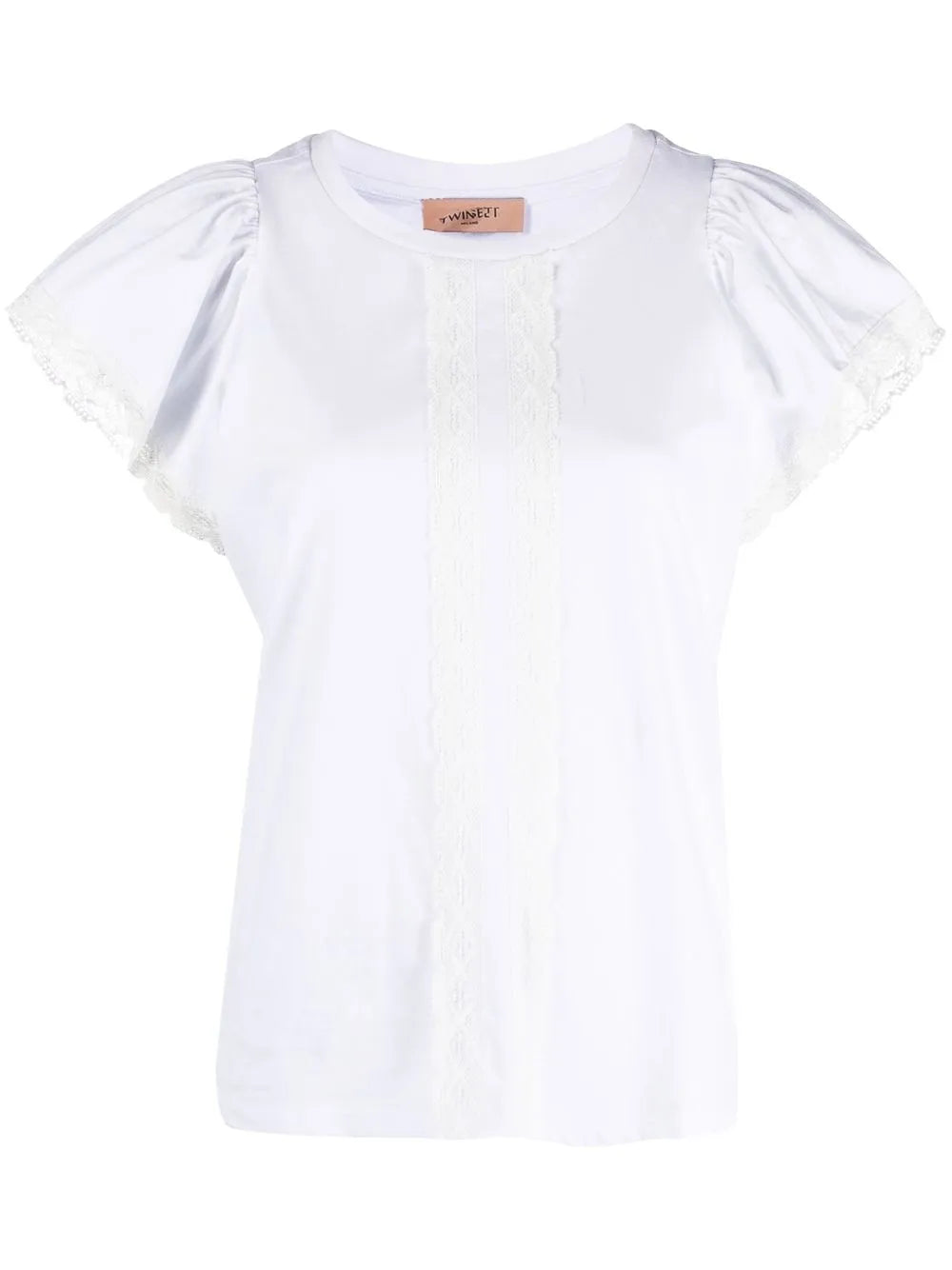 Lace-Trim Flared-Sleeve T-Shirt