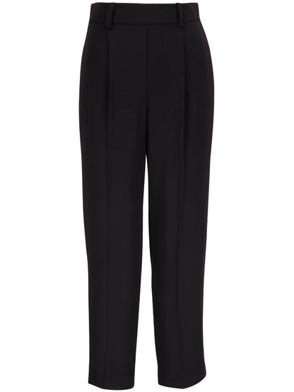 High-Waist Tapered-Leg Trousers
