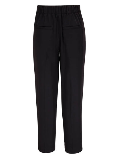 High-Waist Tapered-Leg Trousers