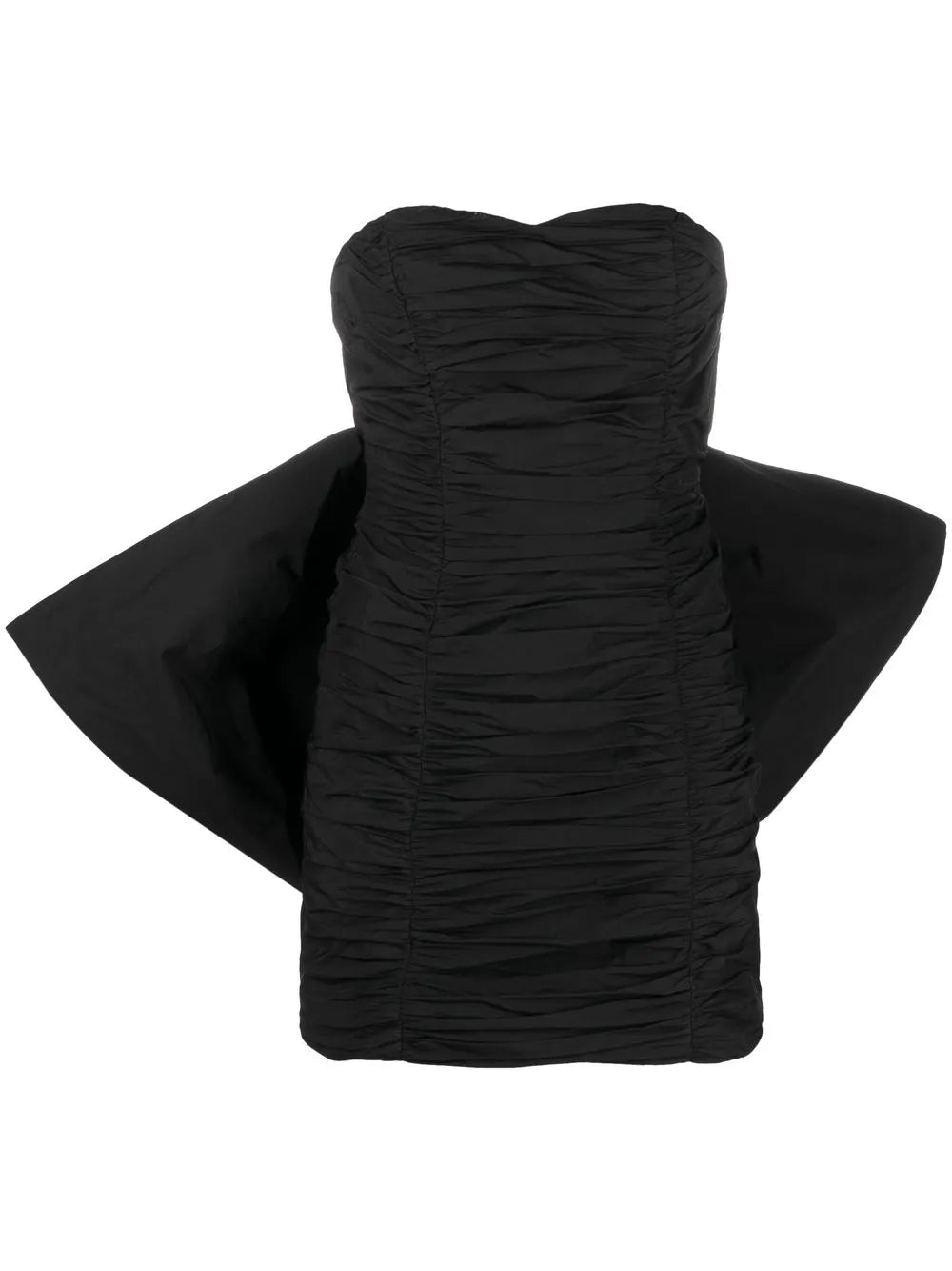 Bow-Detail Pleated Minidress