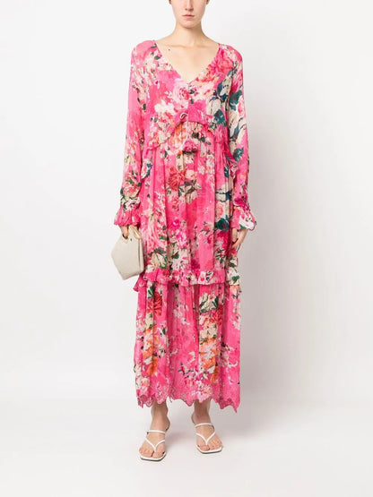 Tula Floral-Print Tiered Dress