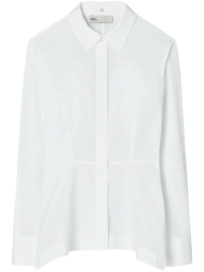 Peplum Cotton-Poplin Shirt