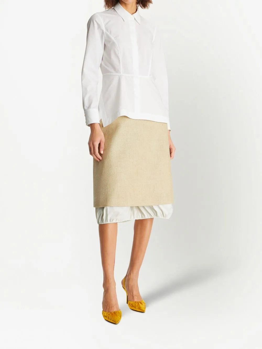 Peplum Cotton-Poplin Shirt