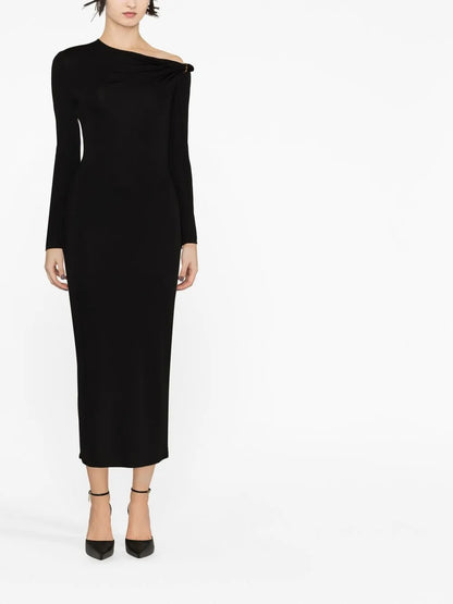 Long-Sleeve Midi Dress