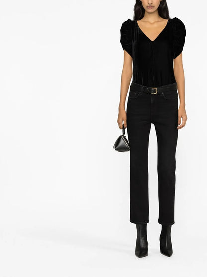 Straight-Leg Cropped Jeans