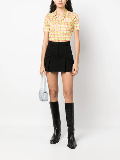 Check-Print Short-Sleeve Shirt