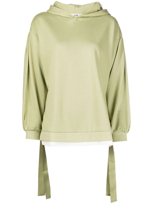 Side-Tie Cotton Hoodie