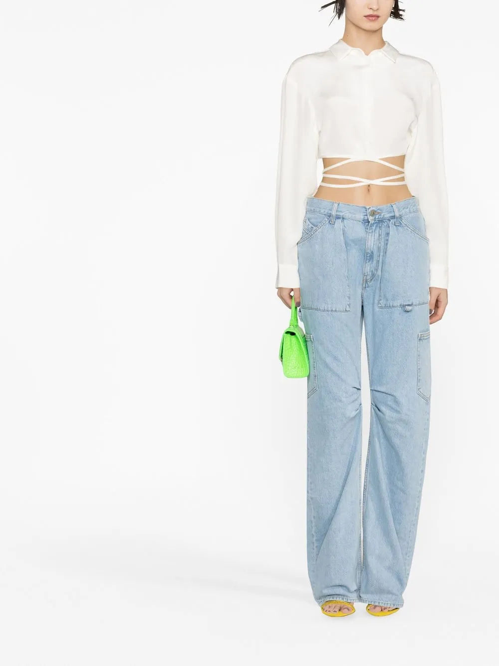 Wide Leg Cargo Jeans