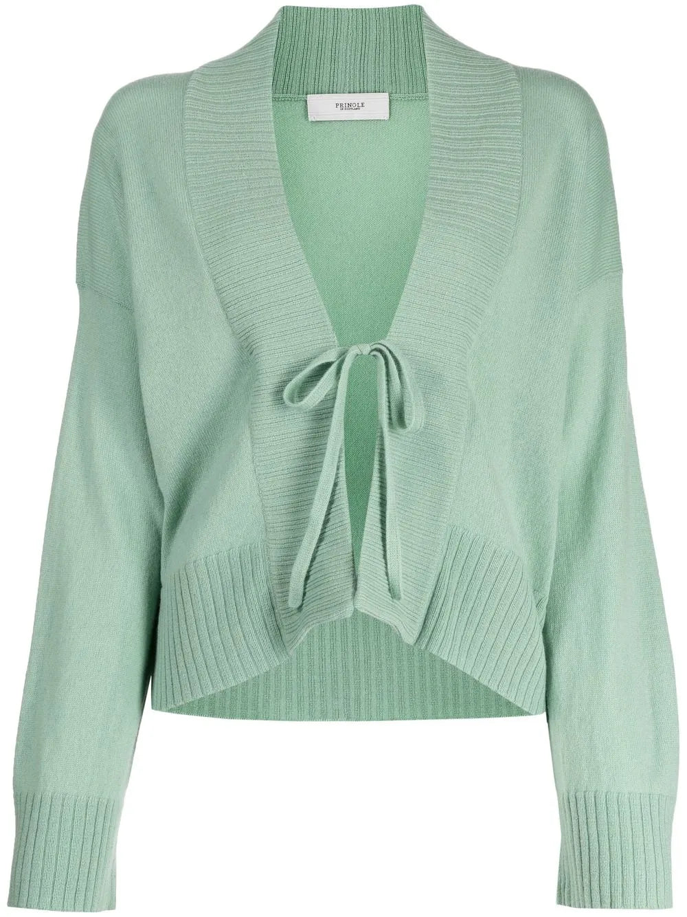 Open Tie-Fastening Cashmere Cardigan