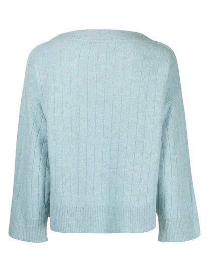 Ribbed Wide-Neck Jumper