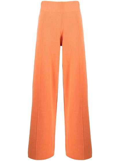 High-Waisted Knitted Trousers