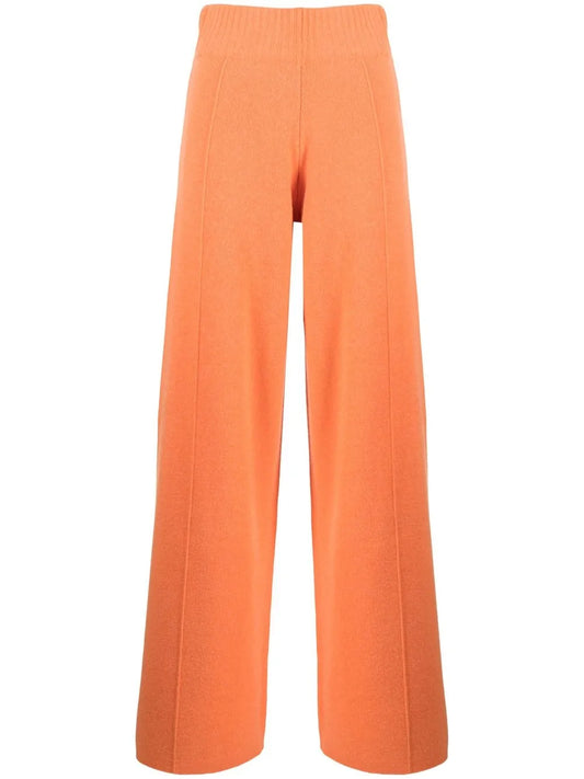 High-Waisted Knitted Trousers