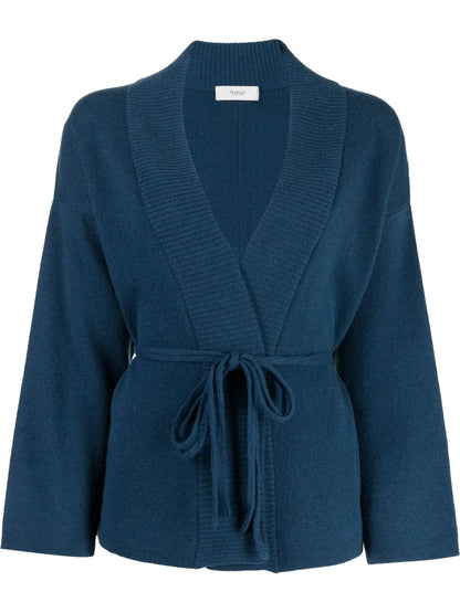 V-Neck Tie-Waist Cardigan