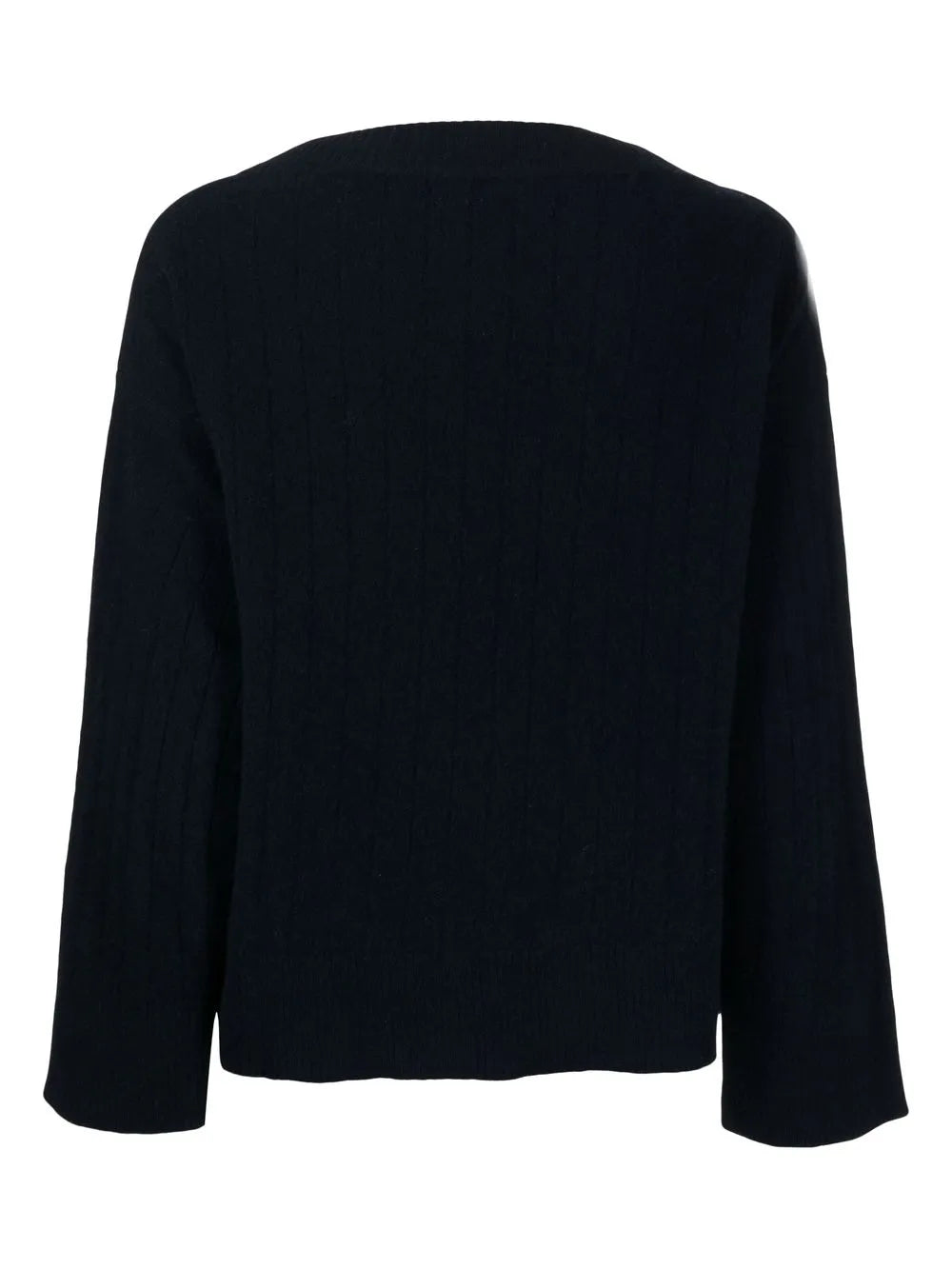Wide-Neck Ribbed-Knit Jumper