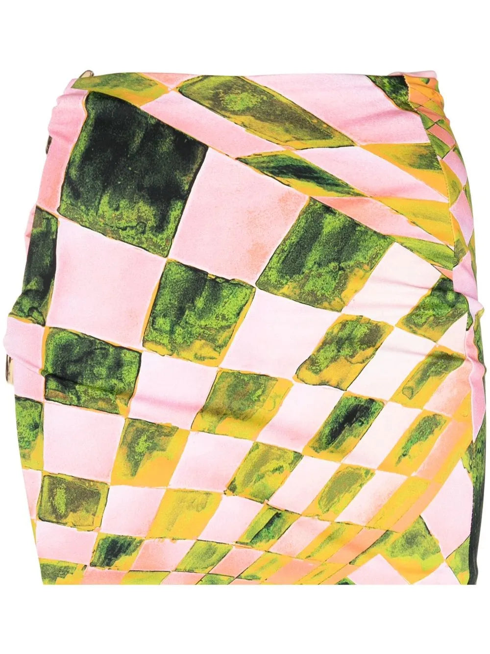 Coastline Abstract-Print Miniskirt