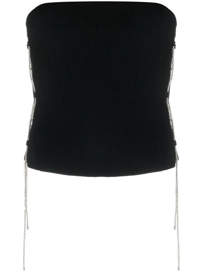 Crystal-Embellished Bandeau Top