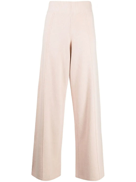 High-Waisted Knitted Trousers